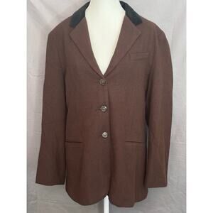 Jaclyn Smith Women’s Brown Wool Blend Blazer - size 14